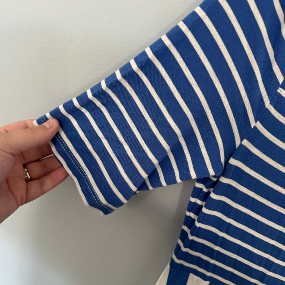 Matilda Jane Blue & White Stripe Half Sleeve Maxi Dress Women's Size Medium - Picture 5 of 10